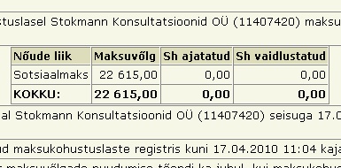 852 stokmann konsultatsioonid tasumata maksud sotsiaalmaks stokmann konsultatsioonid tasumata maksud sotsiaalmaks
