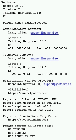 580 theadflow.com whois theadflow.com whois
