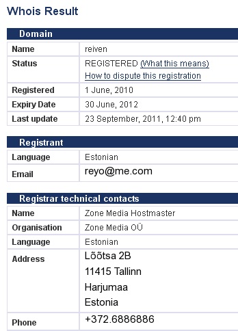 597 reiven.eu whois reiven.eu whois