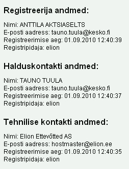 anttila.ee whois