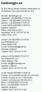 tomtomgps.ee whois