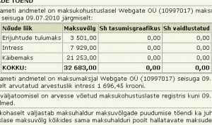 Maksuvõlg: webgate oü tasumata maksud riigile