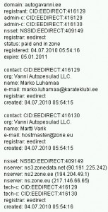 vanni autopesulad whois