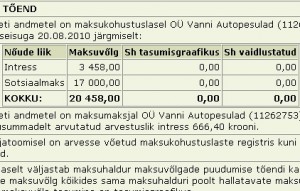 vanni autopesulad tasumata maksud