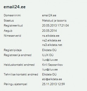 whois email24 spam