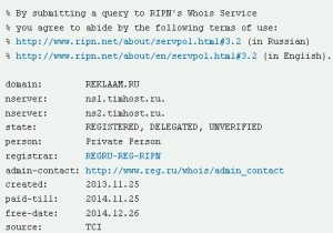 reklaam.ru whois omanik