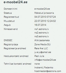 e-moobel24.ee whois